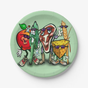 Food Groups Paper Plate