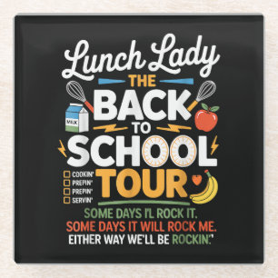 Food Humour Back to School Glass Coaster