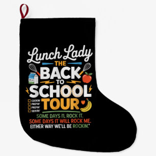Food Humour Back to School Large Christmas Stocking