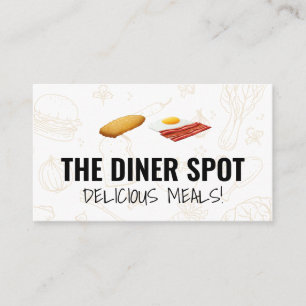 Food Icons   Bacon and Eggs Business Card