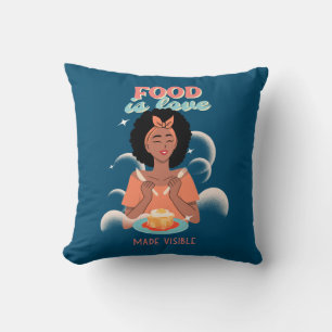Food is Love Made Visible Throw Pillow