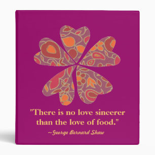 "Food is Love" recipe binder