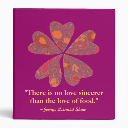 "Food is Love" recipe binder