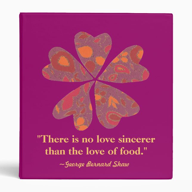 "Food is Love" recipe binder (Front)
