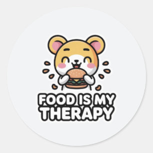 Food Is My Therapy Sticker – Cute Kawaii Food Love