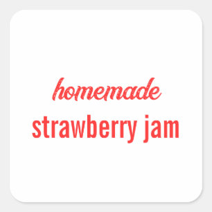 Food Label Canning Jar Strawberry Jam Sauce Bakery