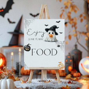 Food Little Boo Baby Shower Halloween Poster
