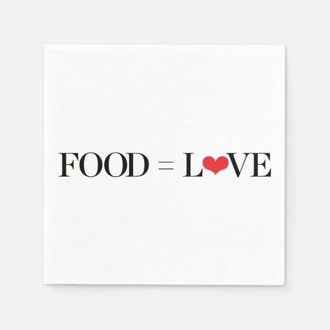 Food = Love Napkin (Front)