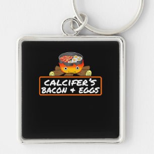 Food Lover Pun Bacon Egg Cook Dish Calcifers Gift Keychain