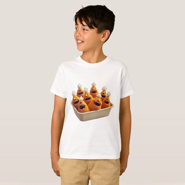 Food Monsters EVIL CHICKEN NUGGETS T-Shirt (Front Full)
