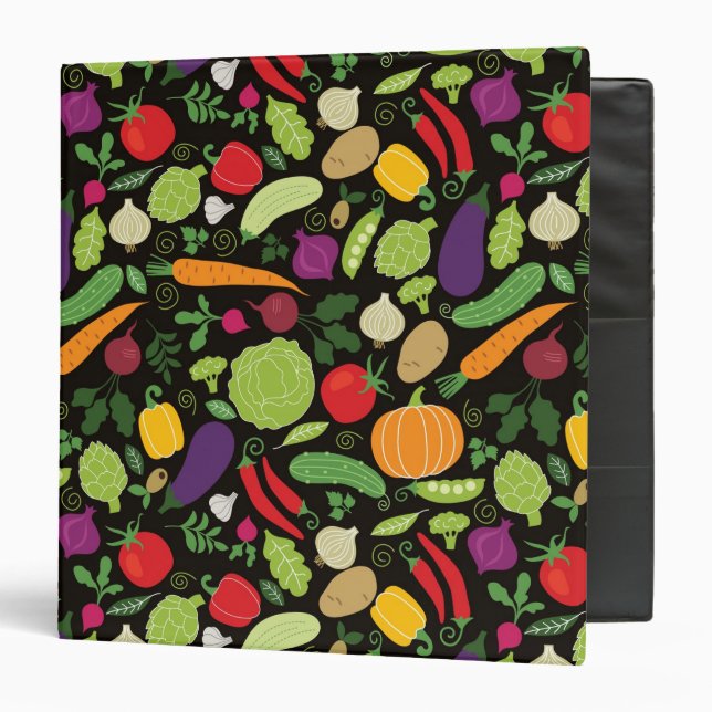Food on a black background binder (Front/Inside)