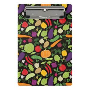 Food on a black background mini clipboard