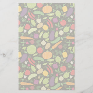 Food on a black background stationery