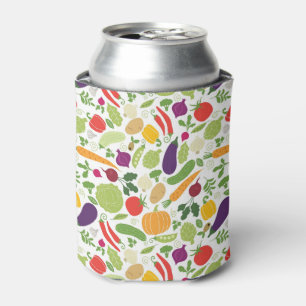 Food on a white background can cooler