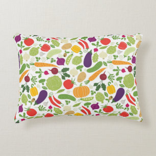 Food on a white background decorative pillow