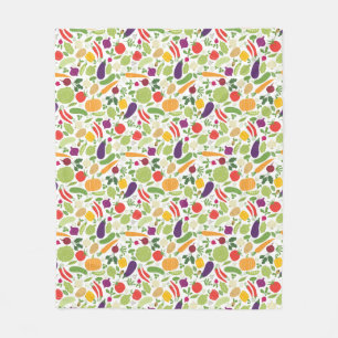 Food on a white background fleece blanket