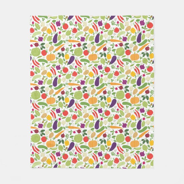 Food on a white background fleece blanket (Front)