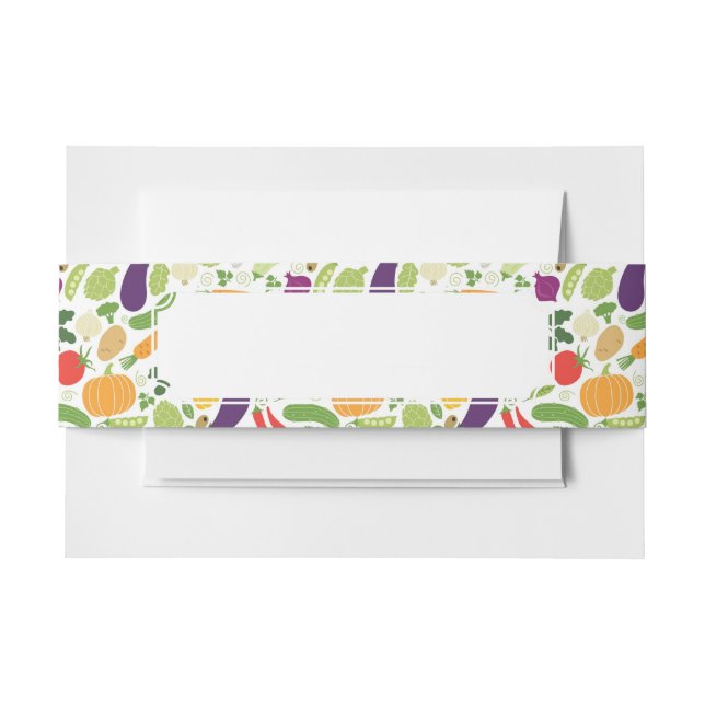 Food on a white background invitation belly band (Front Example)