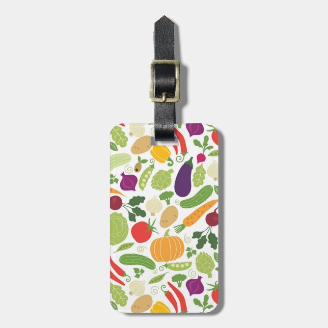 Food on a white background luggage tag (Front Vertical)