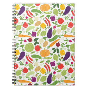Food on a white background notebook