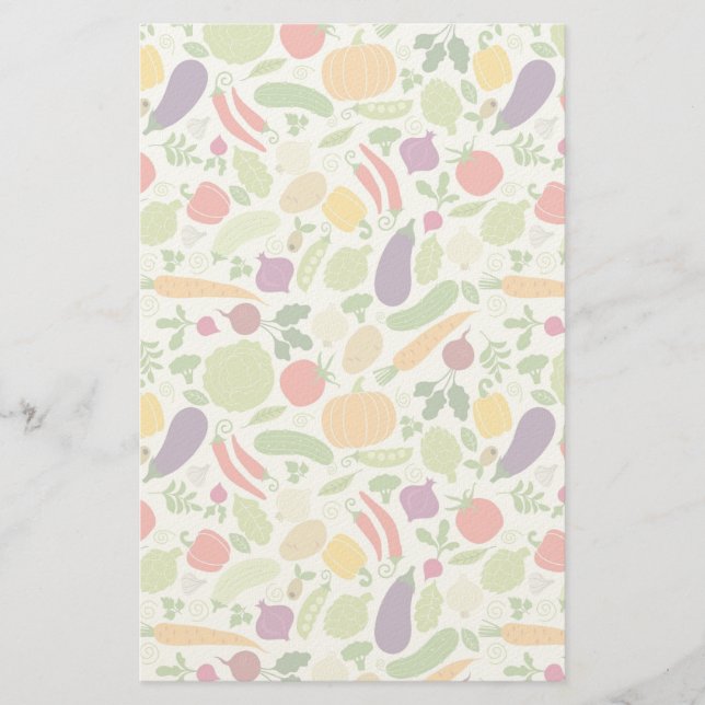 Food on a white background stationery (Front)
