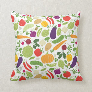 Food on a white background throw pillow