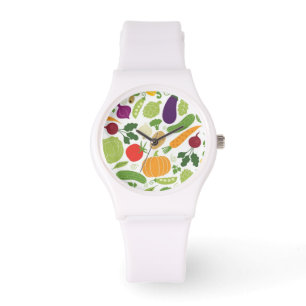 Food on a white background watch
