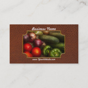 Food - Onions, Tomatoes, Peppers, and Cucumbers Business Card