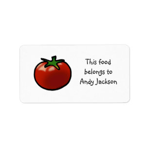 Food owner labels ( red tomato )