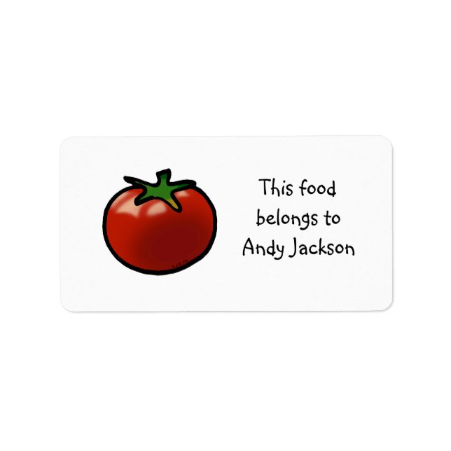 Food owner labels ( red tomato ) (Front)