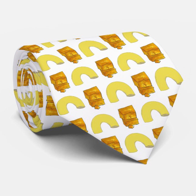 Food Pairing Elbow Macaroni Cheddar Mac & Cheese Tie (Rolled)