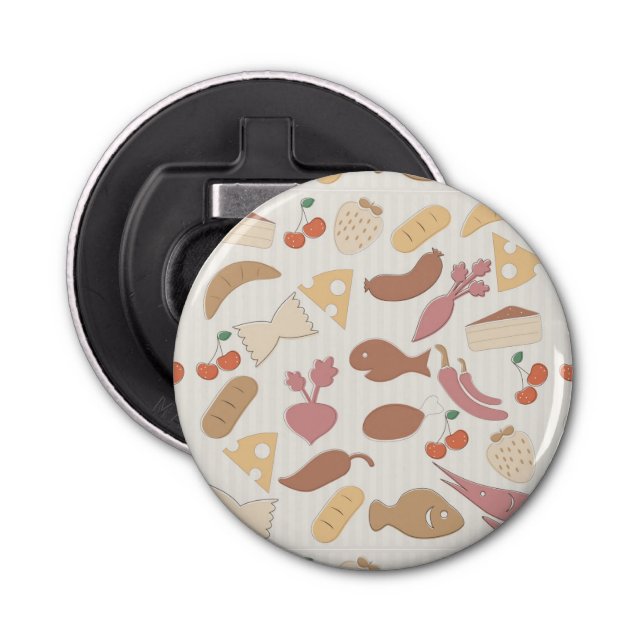 Food Pattern 2 2 Bottle Opener (Front)