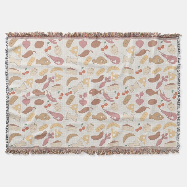 Food Pattern 2 2 Throw Blanket (Front)