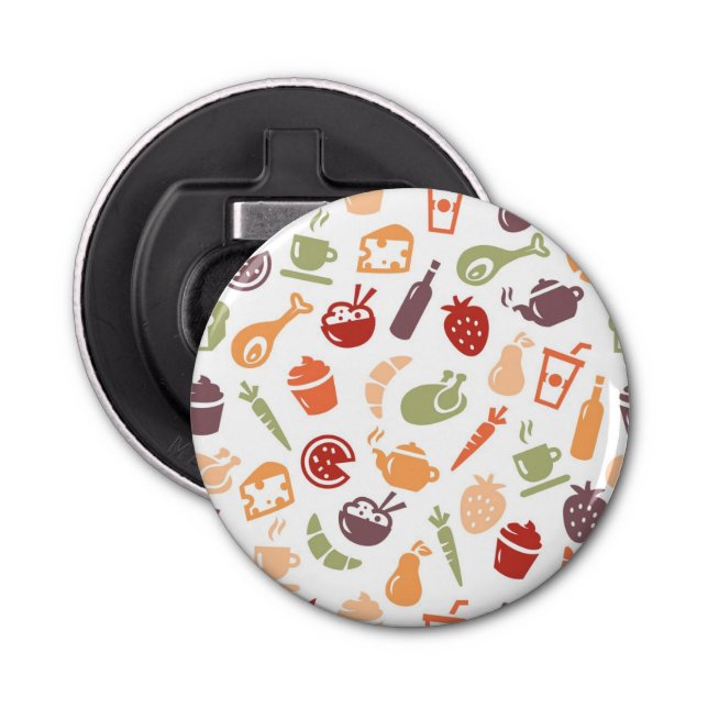 Food Pattern 2 Bottle Opener (Front)