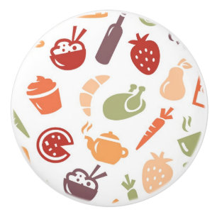 Food Pattern 2 Ceramic Knob