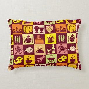 Food Pattern 2 Decorative Pillow