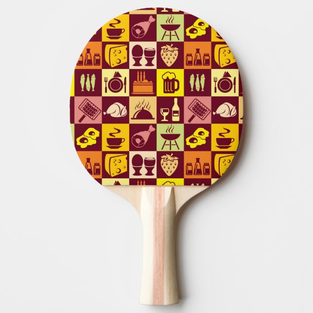 Food Pattern 2 Ping Pong Paddle (Front)