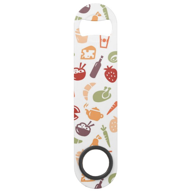 Food Pattern 2 Speed Bottle Opener (Front)