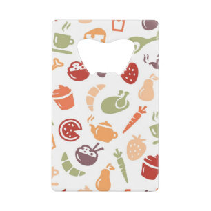 Food Pattern 2 Wallet Bottle Opener