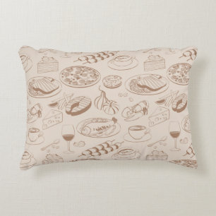 Food Pattern 3 Decorative Pillow
