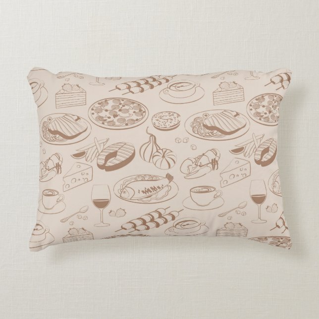 Food Pattern 3 Decorative Pillow (Front)