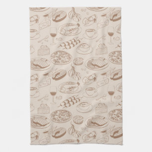 Food Pattern 3 Kitchen Towel