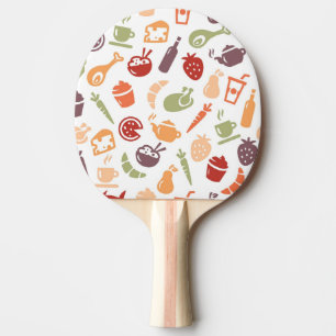 Food Pattern 3 Ping Pong Paddle