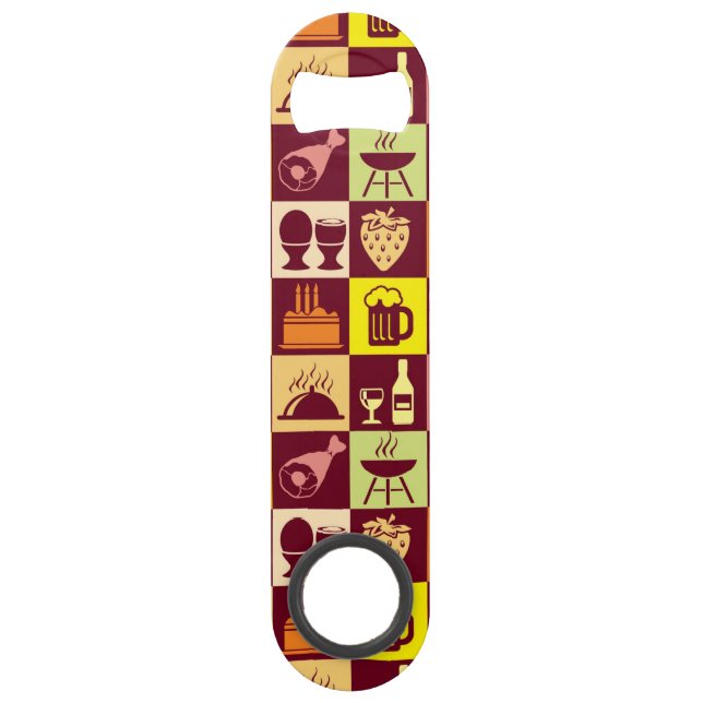 Food Pattern 3 Speed Bottle Opener (Front)
