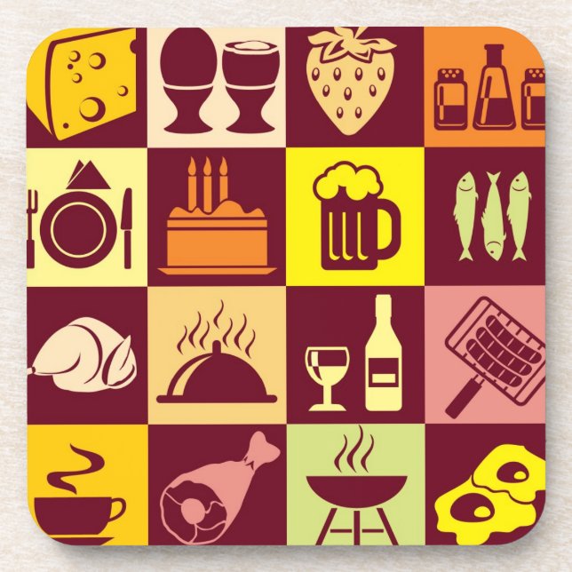 Food Pattern Coaster (Front)