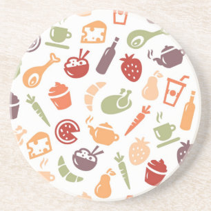 Food Pattern Coaster