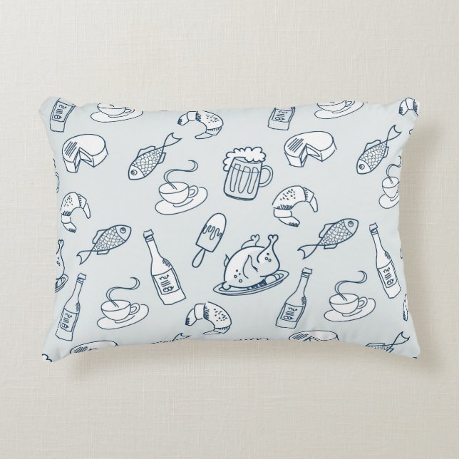 Food Pattern Decorative Pillow (Front)