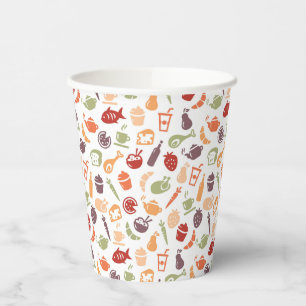 Food Pattern Paper Cups