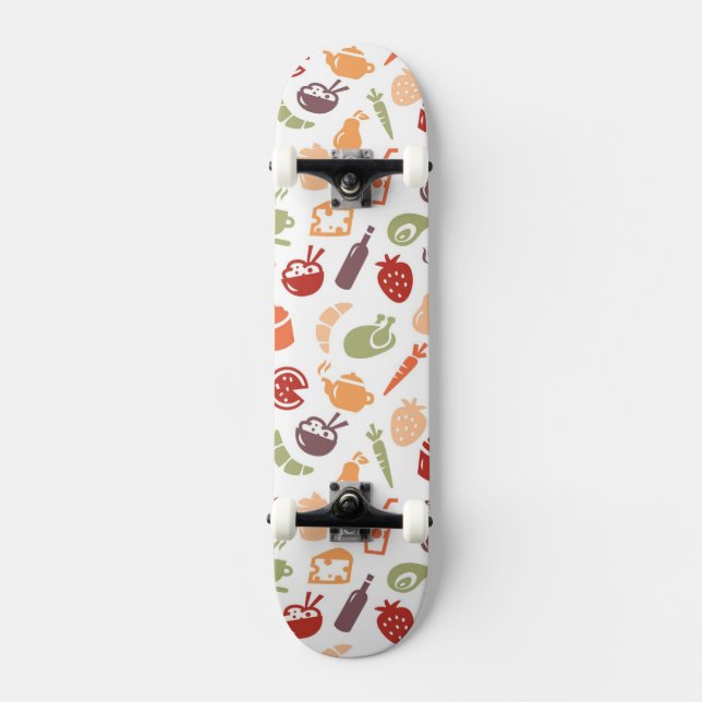 Food Pattern Skateboard (Front)