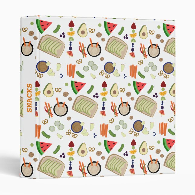 Food Pattern Snack Recipes Binder (Front/Spine)